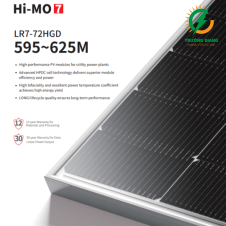 TẤM PIN LONGI HIMO X7 595-625W